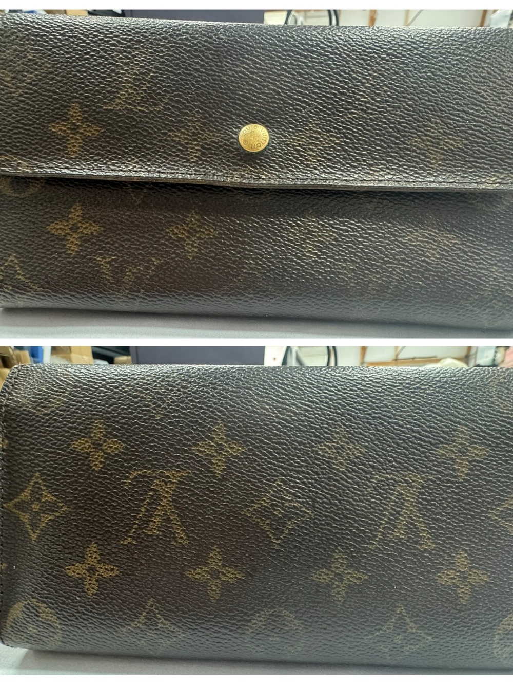 Authentic Louis Vuitton Monogram Porte Tressor Wallet